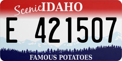 ID license plate E421507