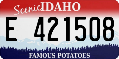 ID license plate E421508