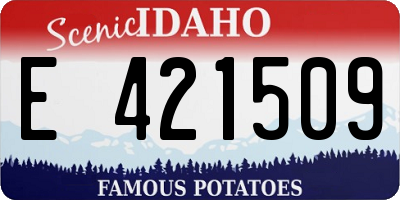 ID license plate E421509