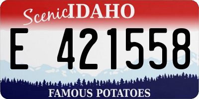 ID license plate E421558