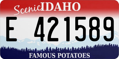ID license plate E421589