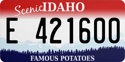 ID license plate E421600
