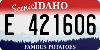 ID license plate E421606