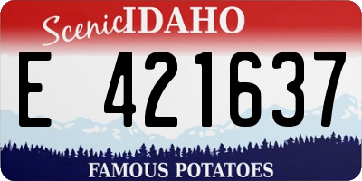 ID license plate E421637