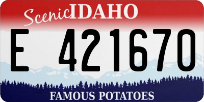 ID license plate E421670