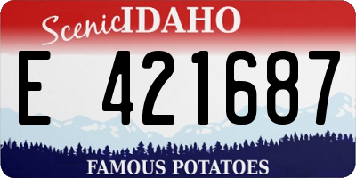 ID license plate E421687