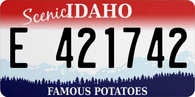 ID license plate E421742