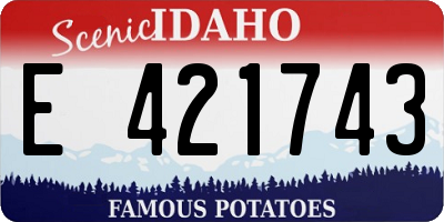 ID license plate E421743