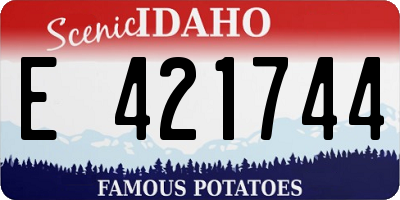 ID license plate E421744