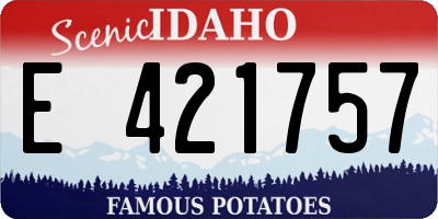 ID license plate E421757