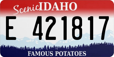 ID license plate E421817