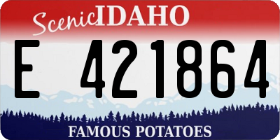 ID license plate E421864
