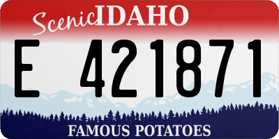 ID license plate E421871