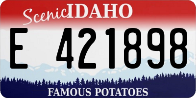 ID license plate E421898