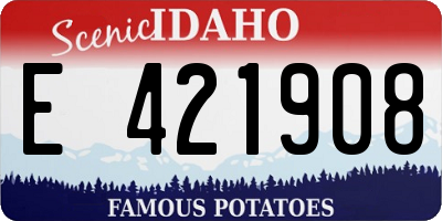 ID license plate E421908