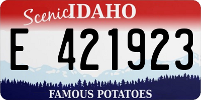 ID license plate E421923
