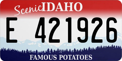 ID license plate E421926