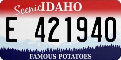 ID license plate E421940