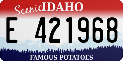 ID license plate E421968