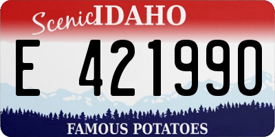 ID license plate E421990