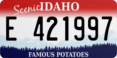 ID license plate E421997
