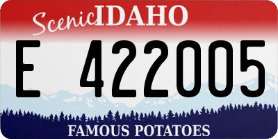 ID license plate E422005