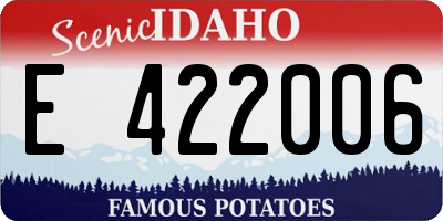 ID license plate E422006