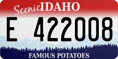 ID license plate E422008