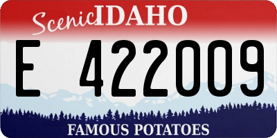 ID license plate E422009