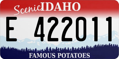 ID license plate E422011