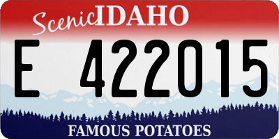 ID license plate E422015