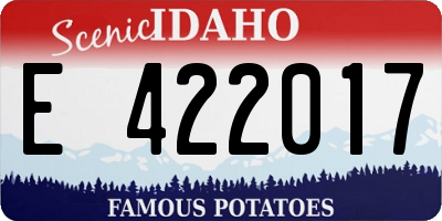 ID license plate E422017