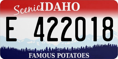 ID license plate E422018