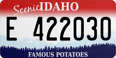 ID license plate E422030