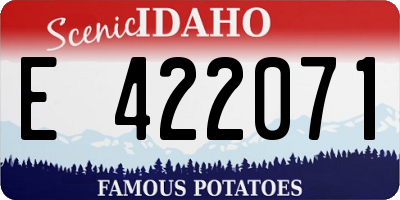 ID license plate E422071