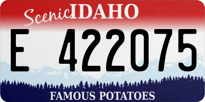 ID license plate E422075