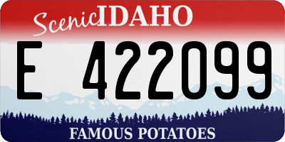 ID license plate E422099
