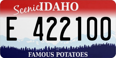 ID license plate E422100