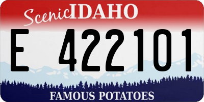 ID license plate E422101