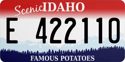 ID license plate E422110