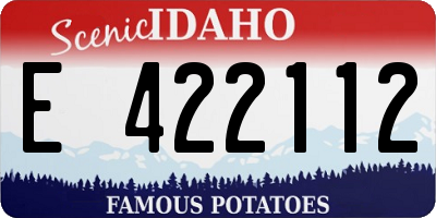 ID license plate E422112