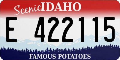 ID license plate E422115