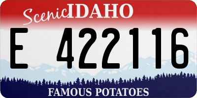 ID license plate E422116