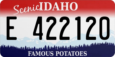 ID license plate E422120