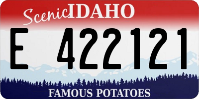 ID license plate E422121