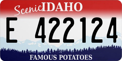 ID license plate E422124