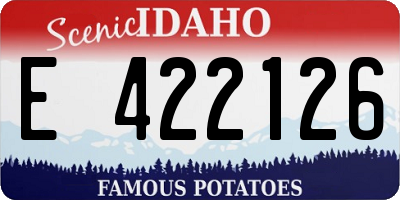 ID license plate E422126
