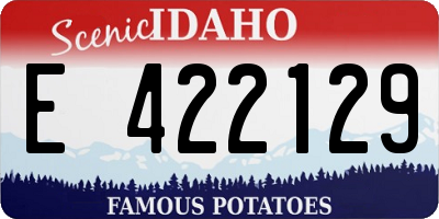 ID license plate E422129