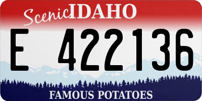 ID license plate E422136