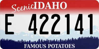 ID license plate E422141